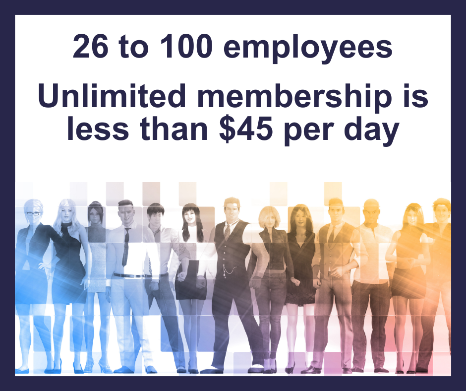 Pricing for businesses with less than 100 employees