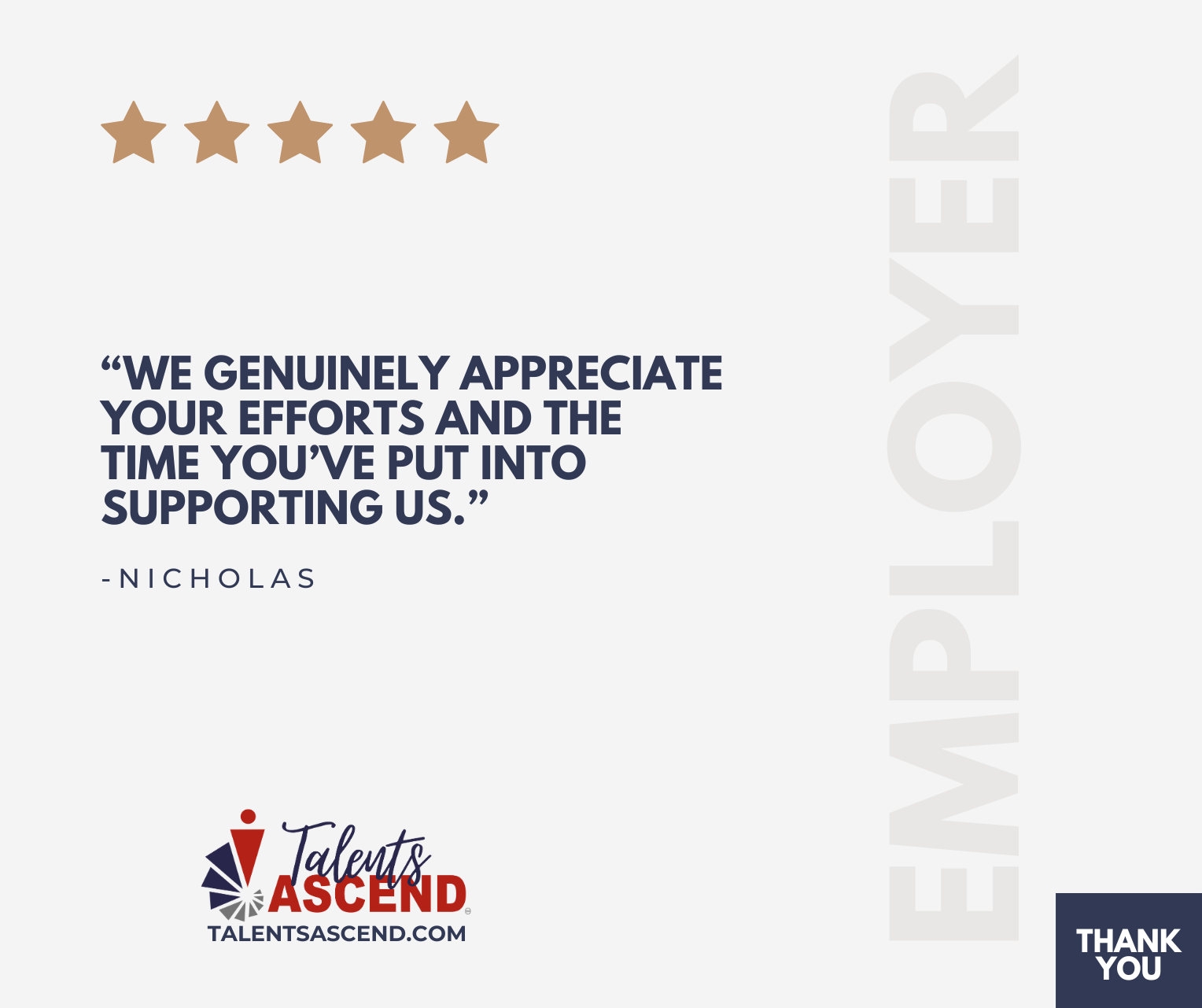 Employer Testimonial - Nicholas